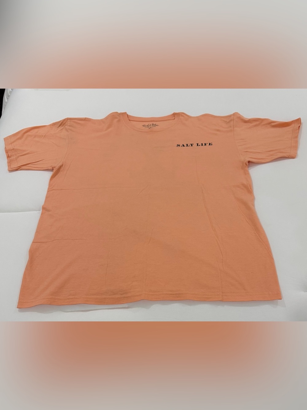 Salt Life Men's Short Sleeve Tee in Peach Orange